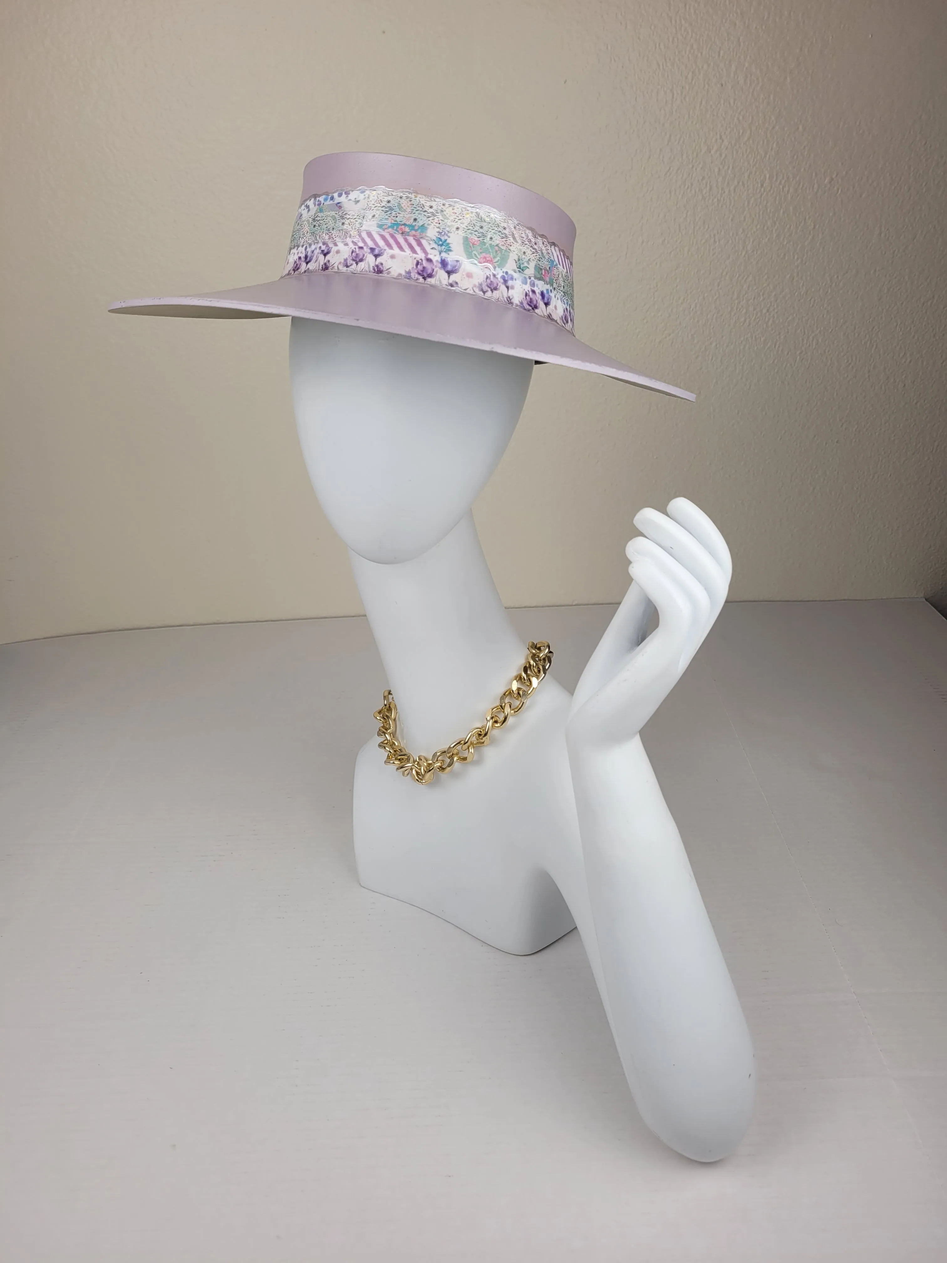 Light Purple LadyEVA Visor Hat with Purple Collage Band