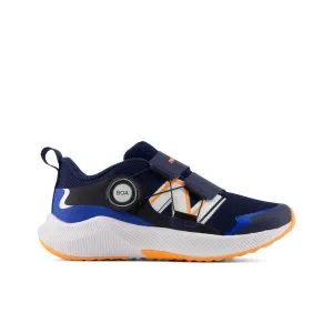 Little Kid's New Balance DynaSoft Reveal v4 BOA Color: Nb Navy with Hot Mango