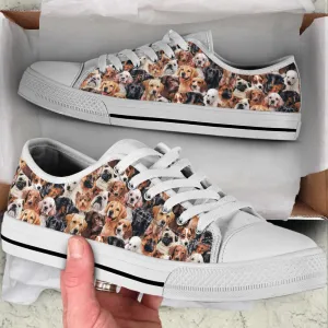 Lots Of Dogs Low Top Shoes Canvas Sneakers Casual Shoes For Men And Women, Dog Printed Shoes, Canvas Shoes For Men, Women