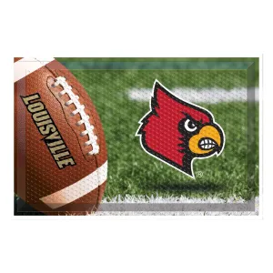 Louisville Cardinals Rubber Scraper Door Mat