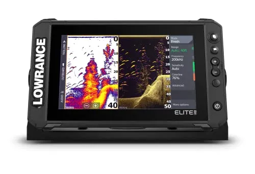 Lowrance Elite FS 9 Fish Finder with Active Imaging 3-in-1 Transducer, Preloaded C-MAP Contour  Charts