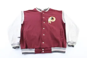 Majestic Washington Redskins Burgundy & Grey Varsity Jacket