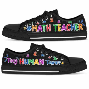 Math Teacher Tiny Human Tamer Low Top Shoes, Teacher Shoes, Low Top Sneakers