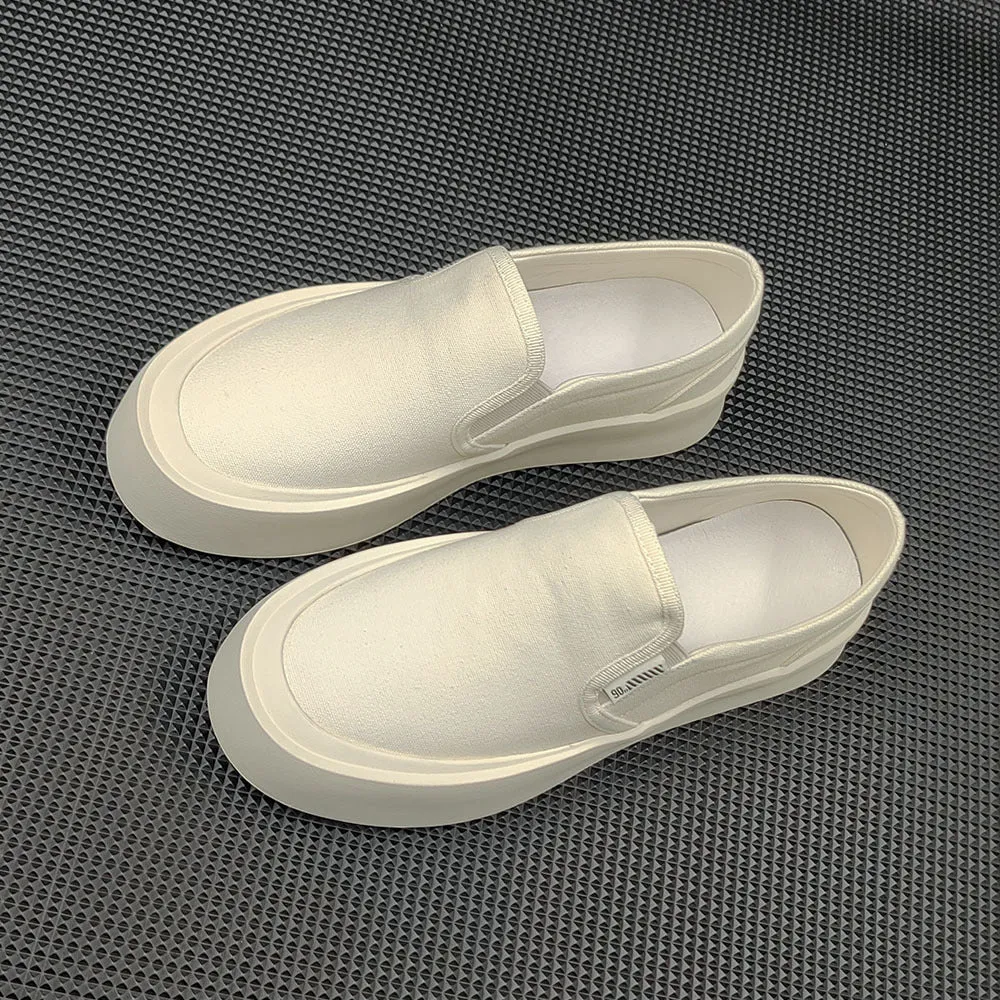 Men Minimalist Canvas Flat Casual Loafers