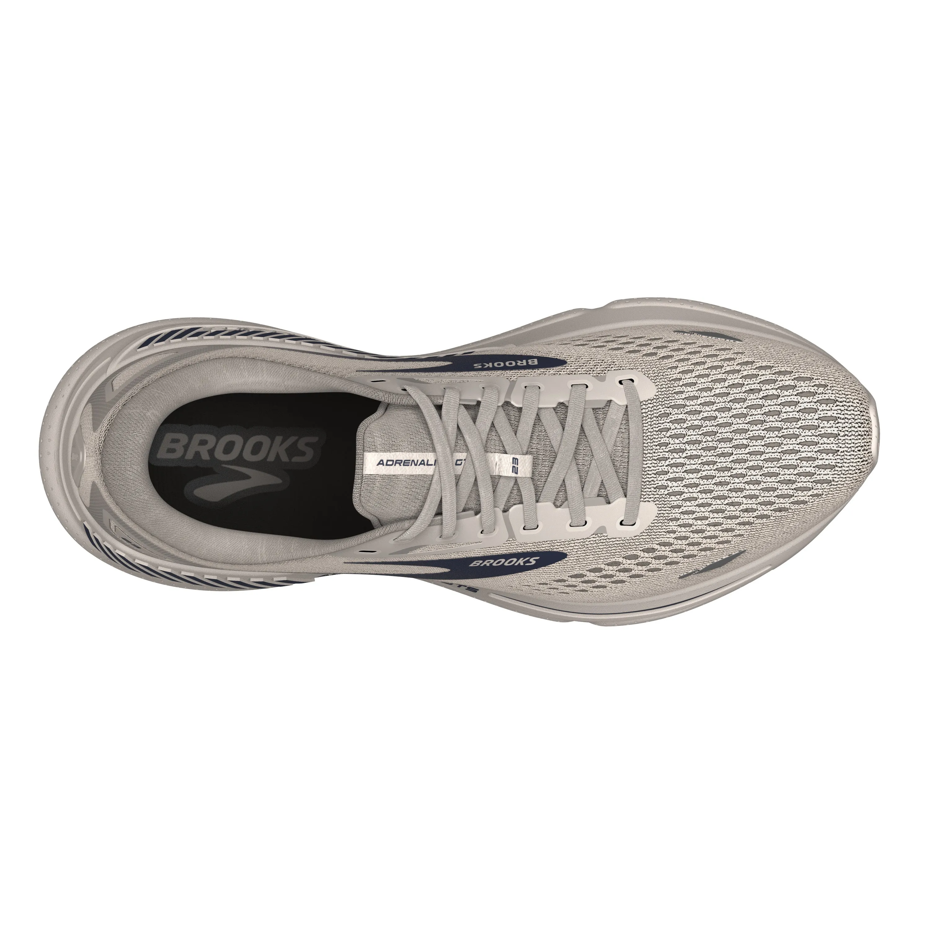 Men's Brooks Adrenaline GTS 23 1103911D248 Color: Crystal Grey/ Surf the Web/ Grey