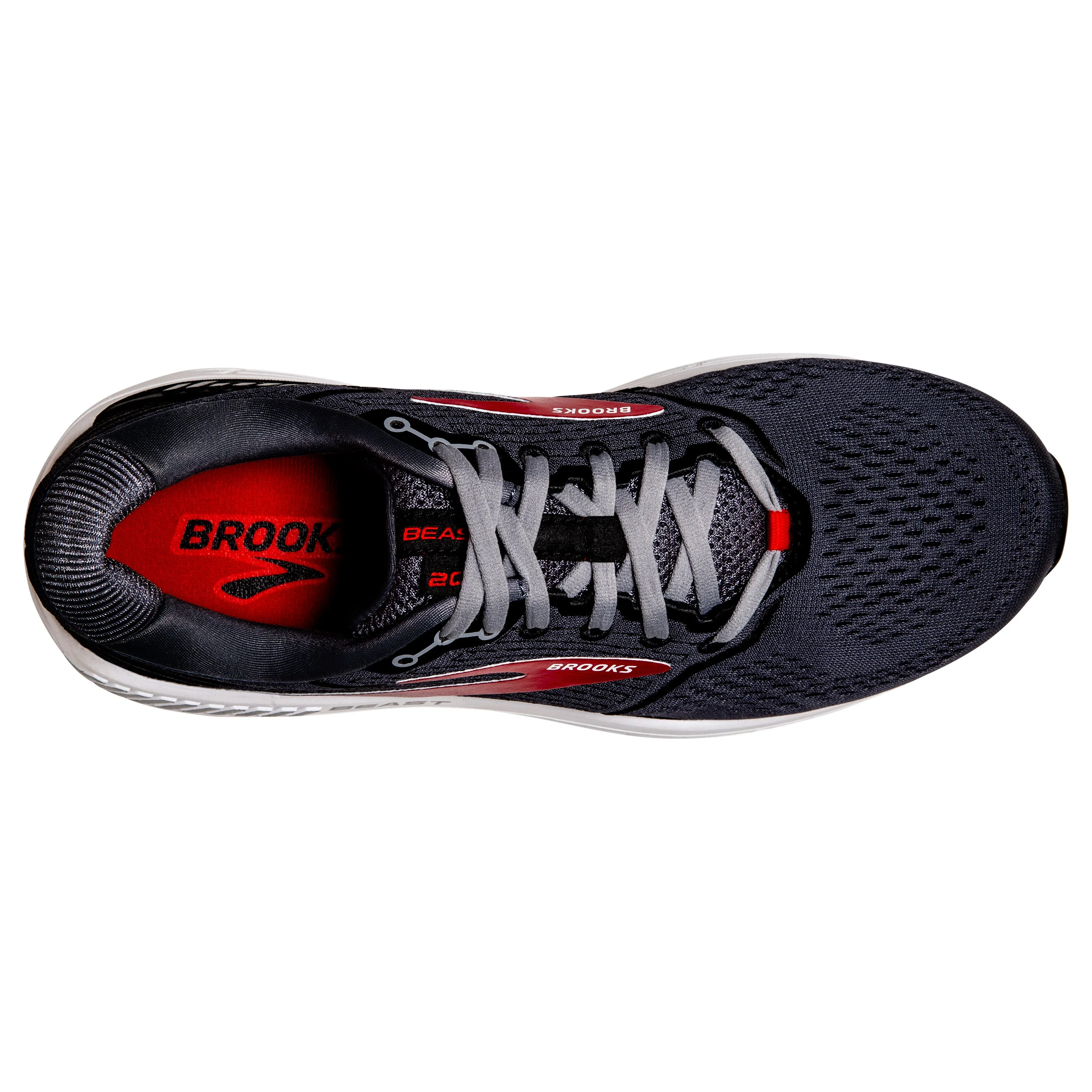 Men's Brooks Beast '20 Color: Blackened Pearl/Black/Red