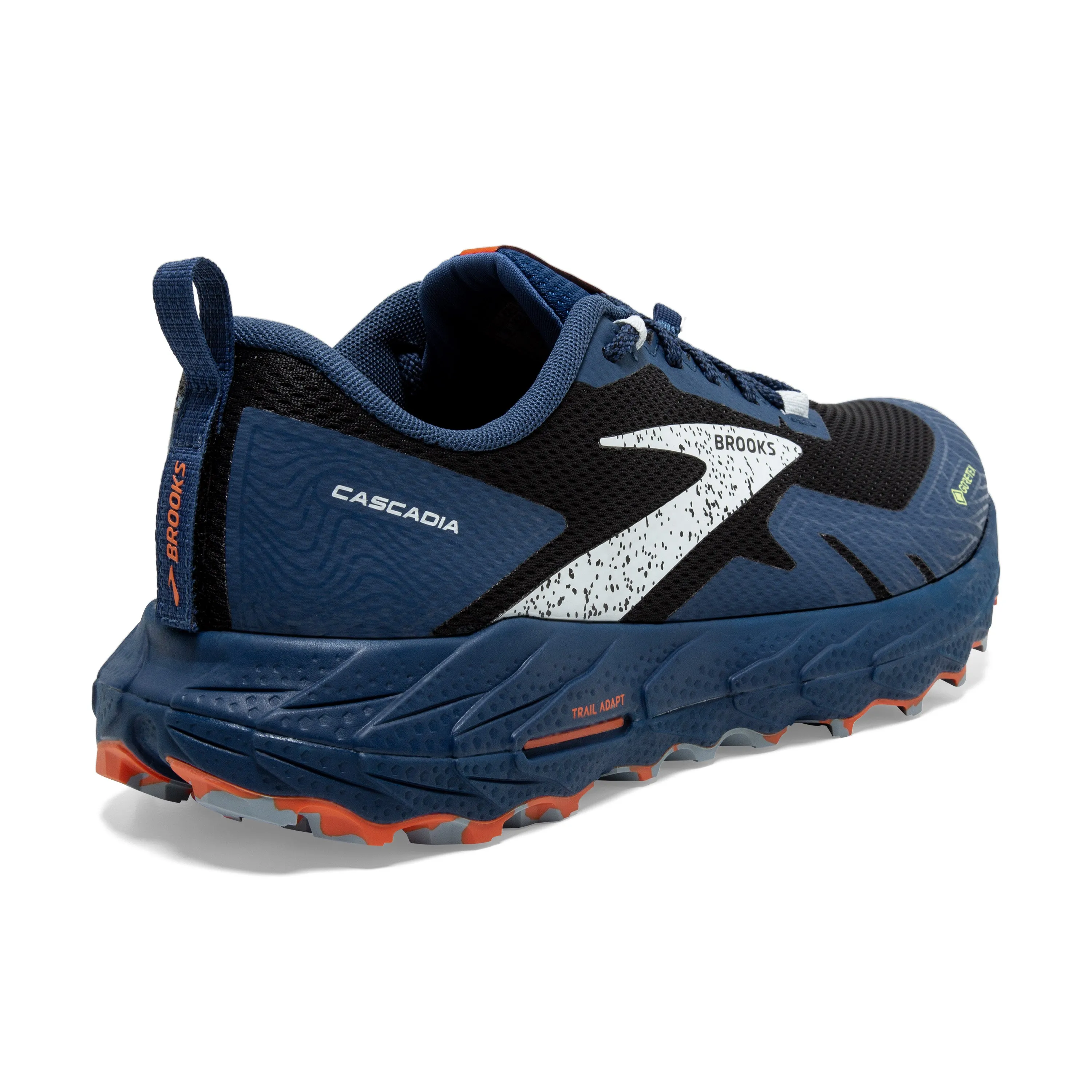 Men's Brooks Cascadia 17 GTX Color: Black/Blue/Firecracker