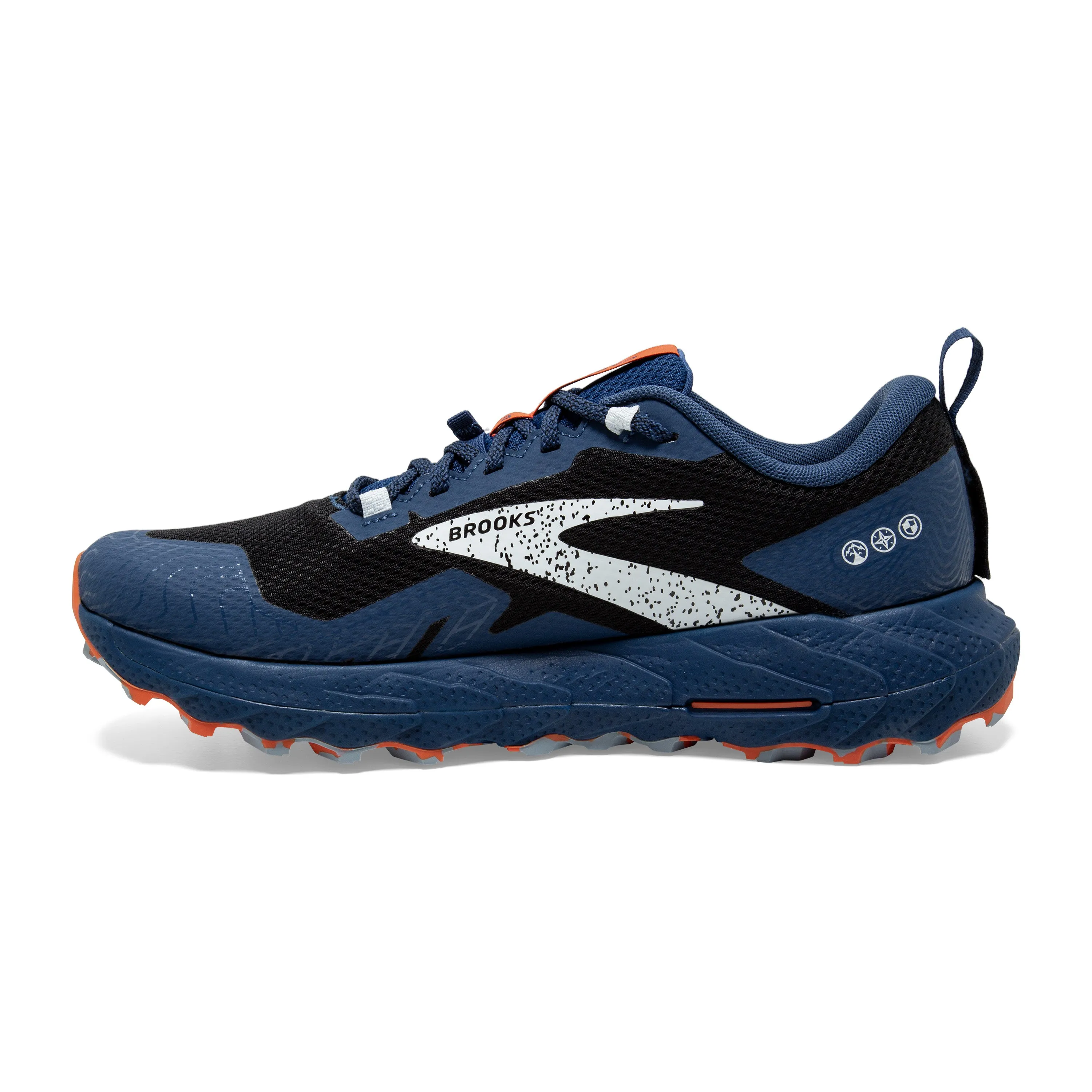 Men's Brooks Cascadia 17 GTX Color: Black/Blue/Firecracker