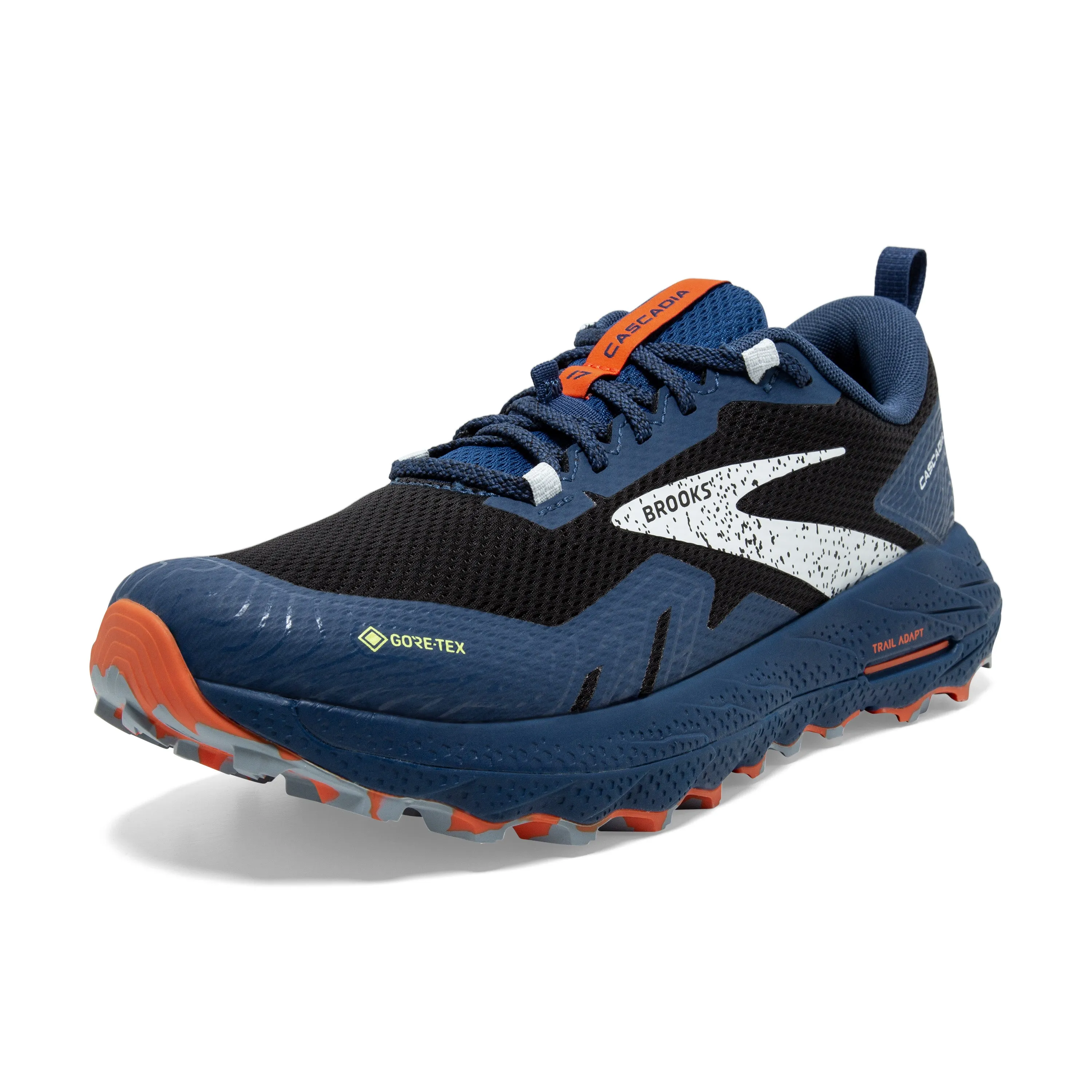 Men's Brooks Cascadia 17 GTX Color: Black/Blue/Firecracker