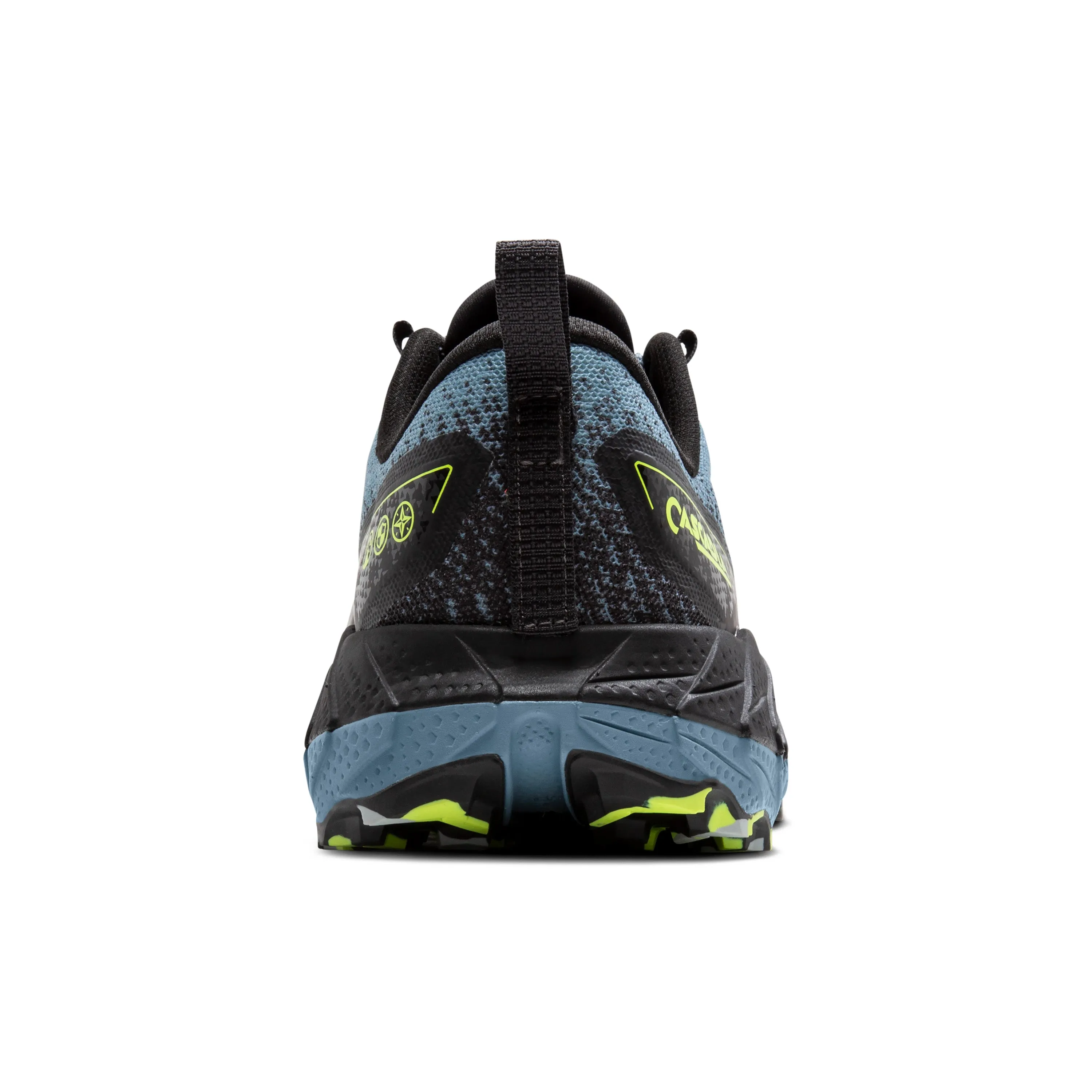 Men's Brooks Cascadia 18 Color: Citadel/Ebony/Lime (WIDE WIDTH)