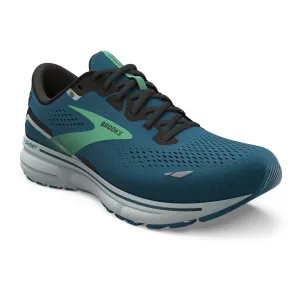 Men's Brooks Ghost 15 1103931D462 Color: Moroccan Blue/ Black/Spring Bud