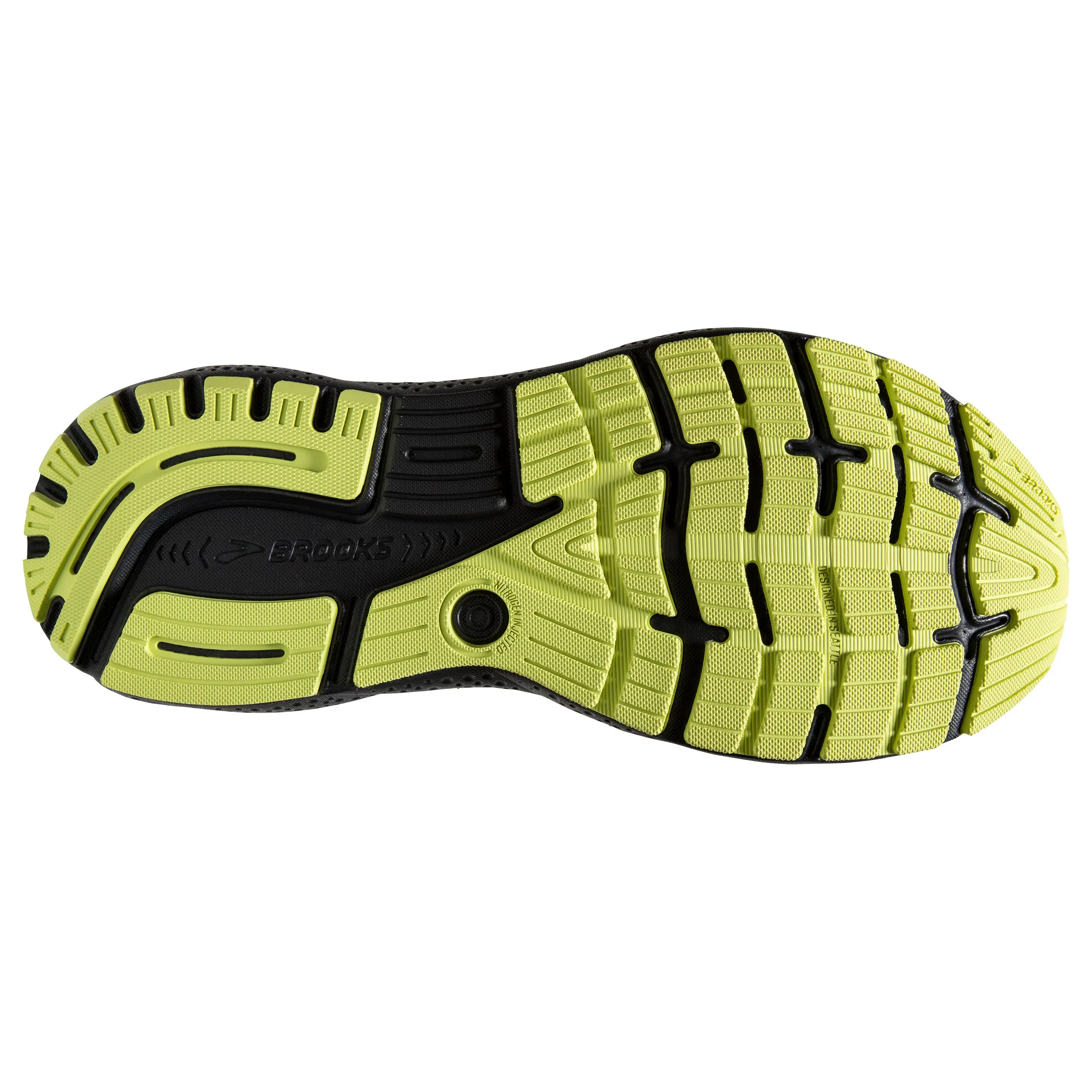 Men's Brooks Ghost 16 Color: Primer / Grey / Lime (EXTRA WIDE WIDTH)