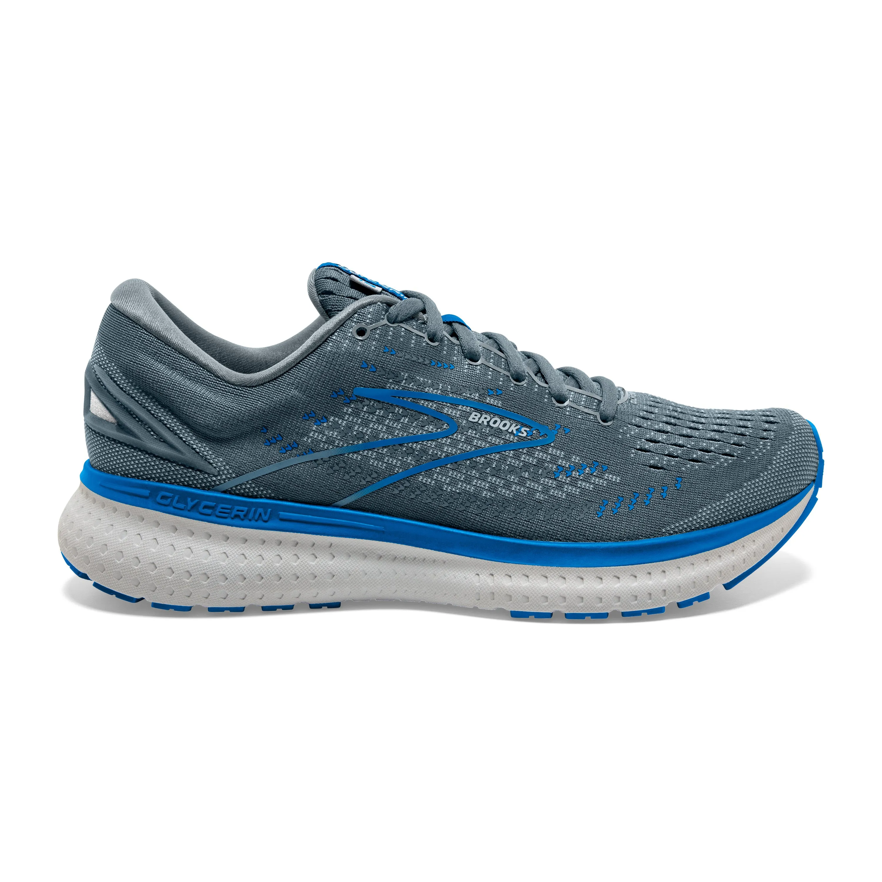 Men's Brooks Glycerin 19 Color: Quarry/Grey/Dark Blue