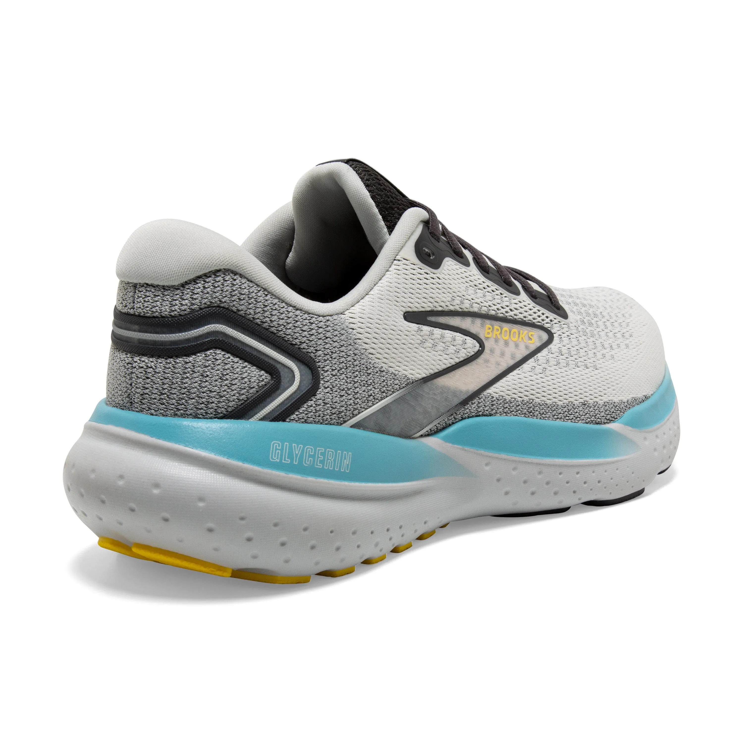 Men's Brooks Glycerin 21 Color: Coconut/Forged Iron/Yellow