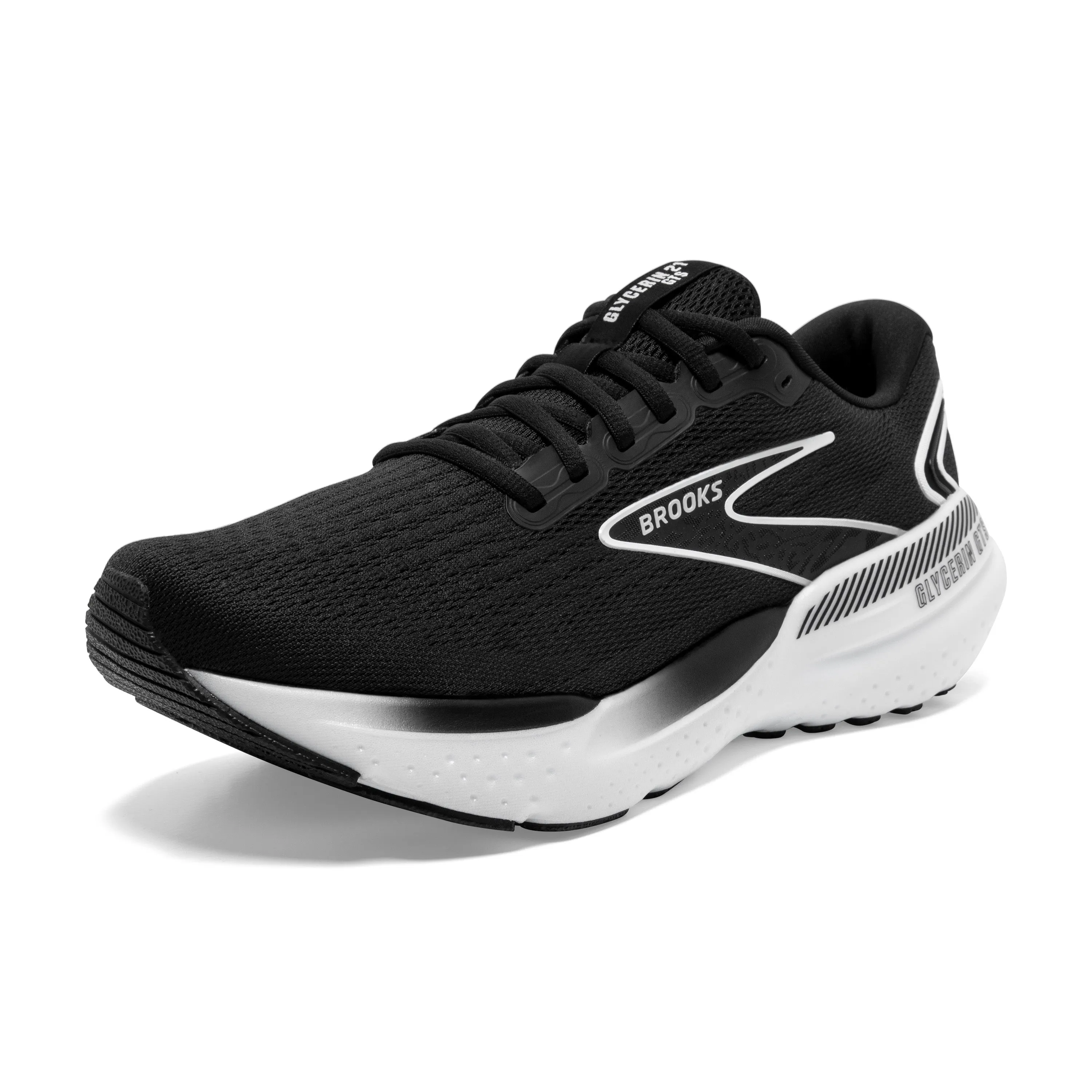 Men's Brooks Glycerin GTS 21 Color: Black/Grey/White