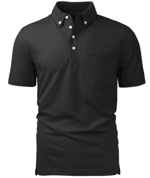 Men's Button Down Slim Fit Golf Polo Shirt-ZPK007842