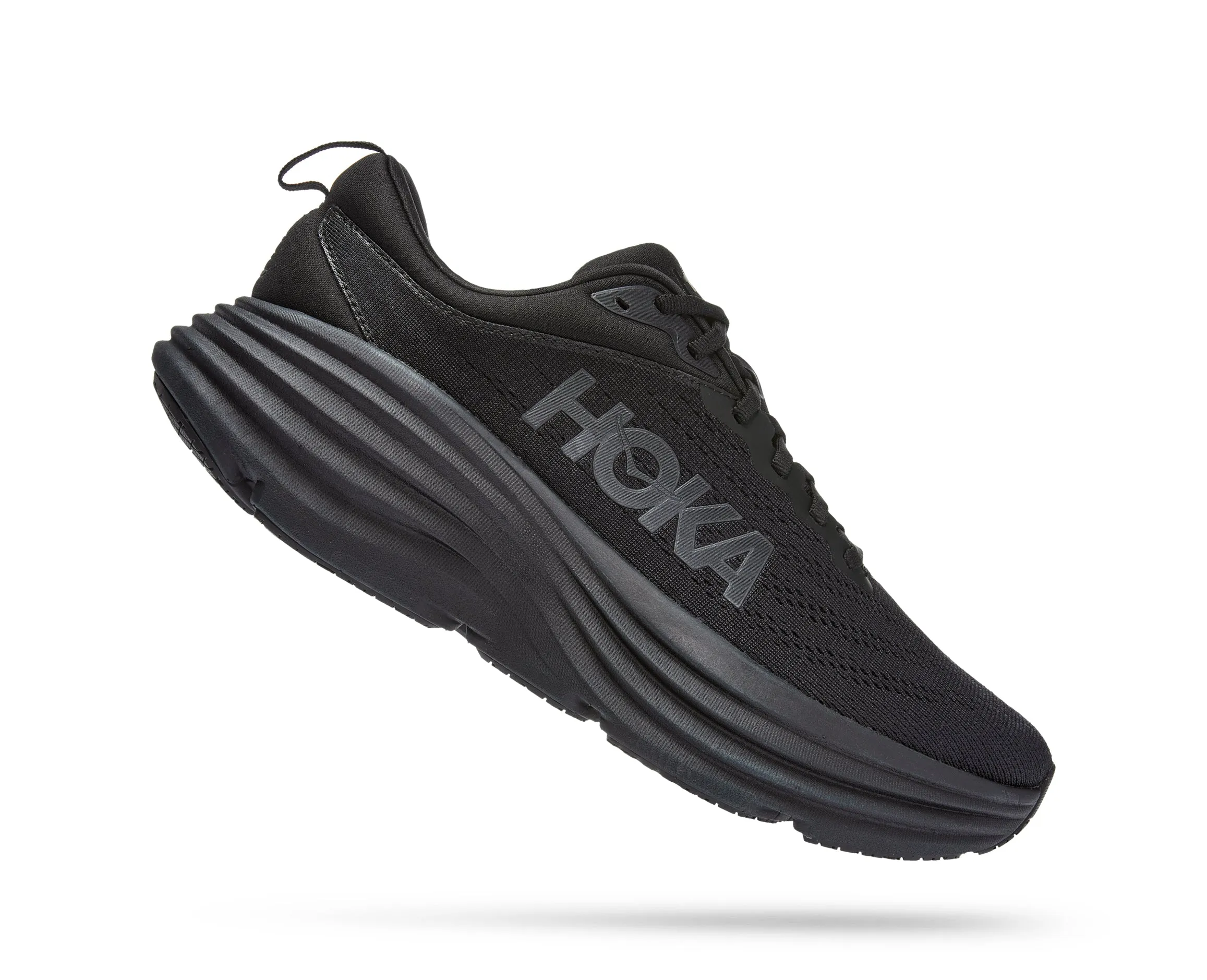 Men's Hoka Bondi 8 Color: Black/ Black (EXTRA WIDE WIDTH)