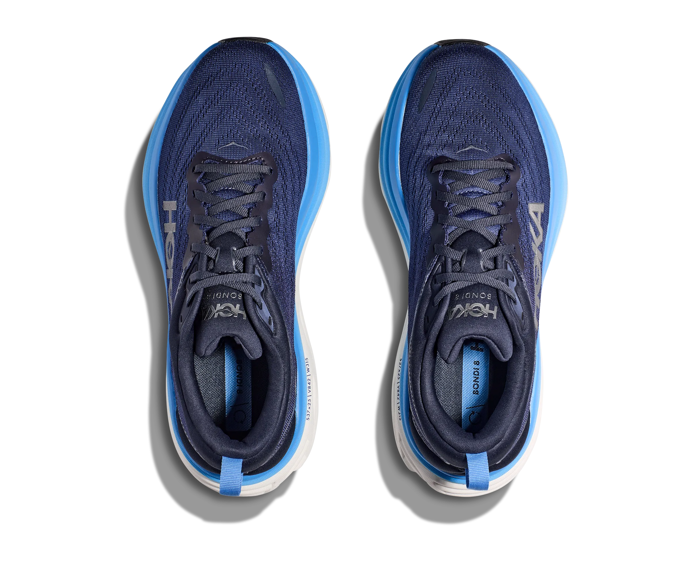 Men's Hoka Bondi 8 Color: Outer Space / All Aboard (WIDE WIDTH)