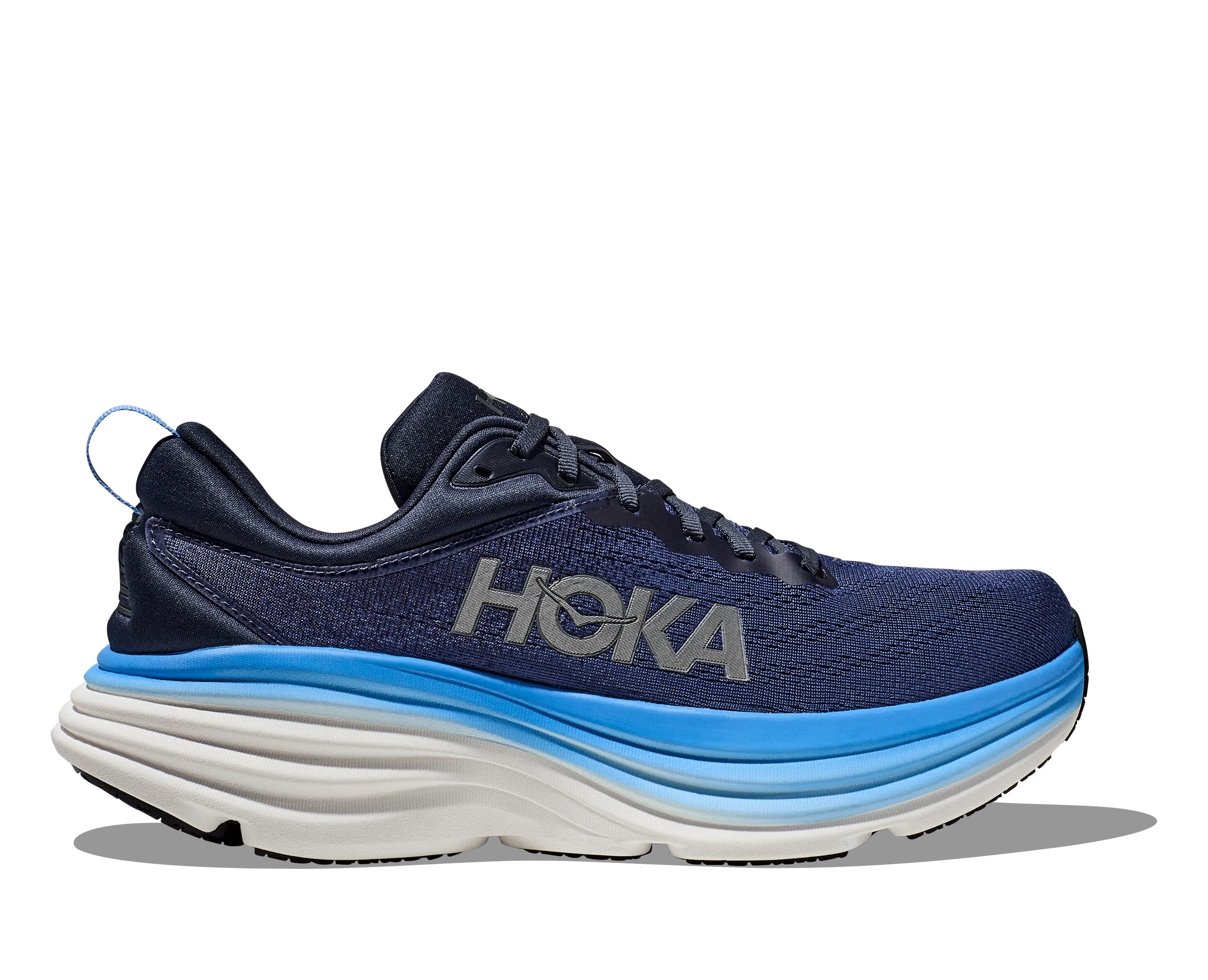 Men's Hoka Bondi 8 Color: Outer Space / All Aboard (WIDE WIDTH)