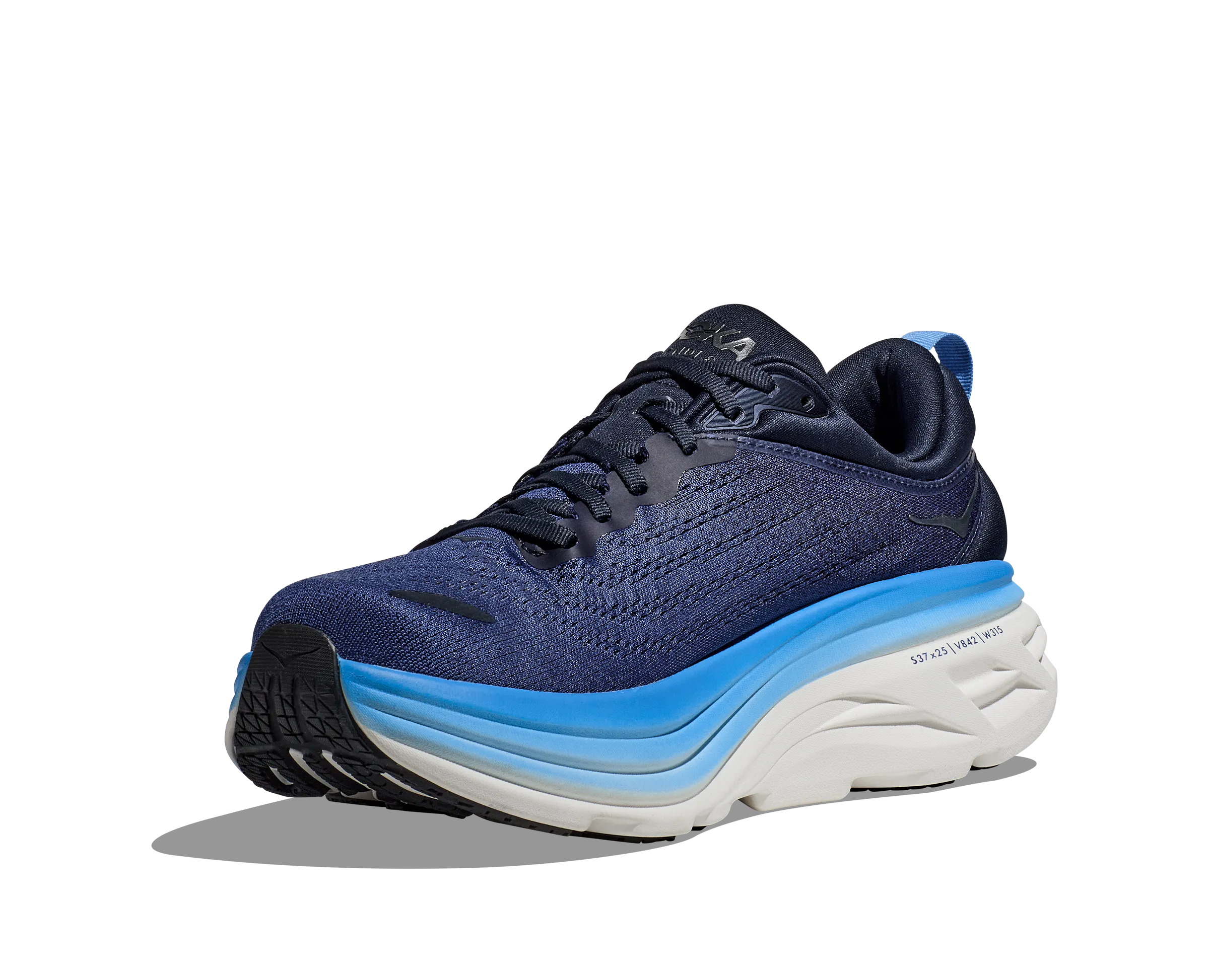 Men's Hoka Bondi 8 Color: Outer Space / All Aboard (WIDE WIDTH)