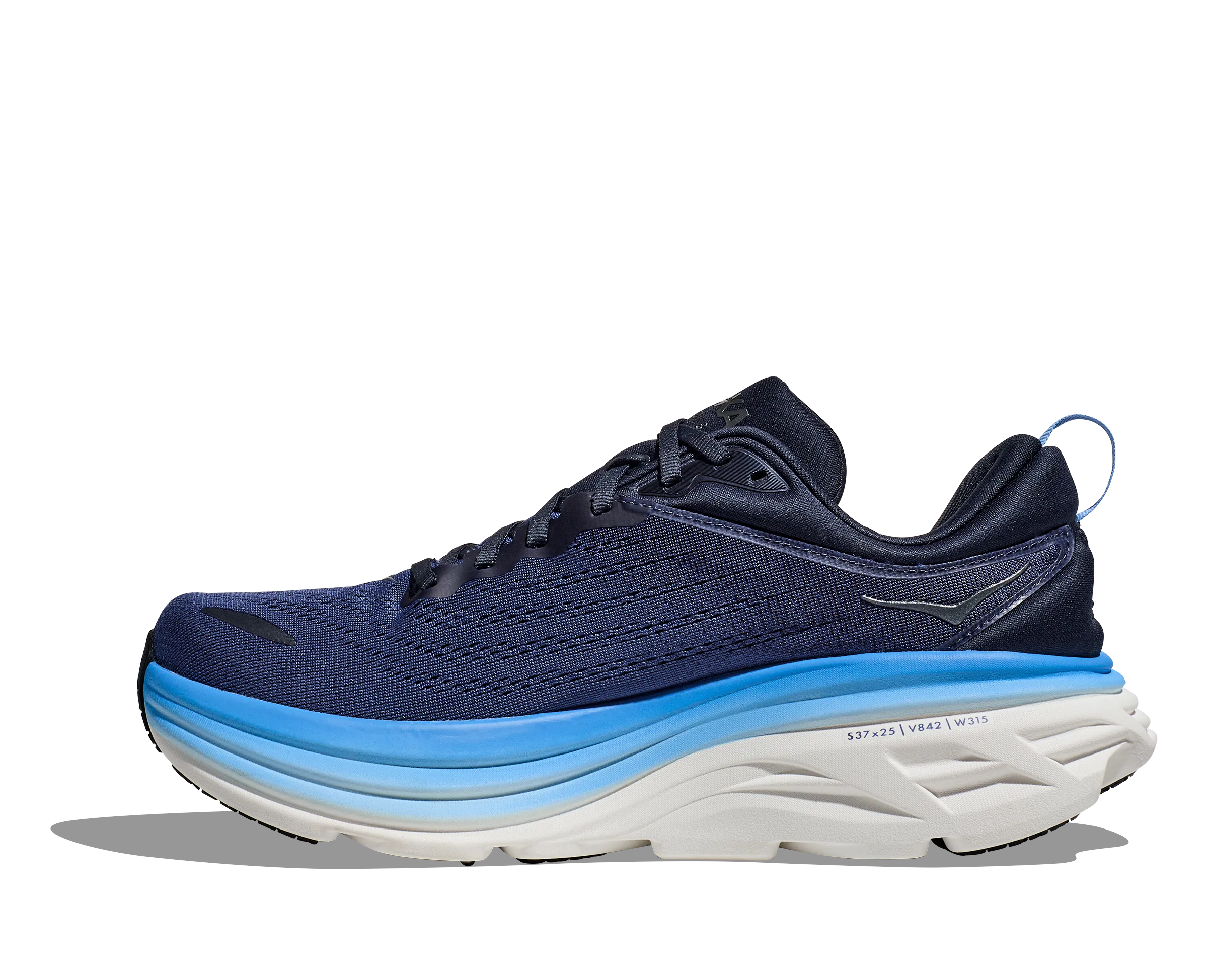 Men's Hoka Bondi 8 Color: Outer Space / All Aboard (WIDE WIDTH)