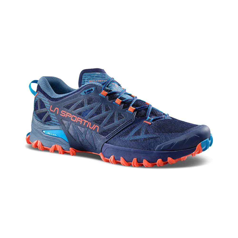 Men's La Sportiva Bushido III Color: Deep Sea / Cherry Tomato