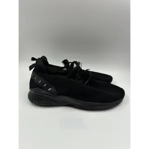 Men's Size 13, All Black Knit Slip-on Upper with Black Sole and Tread