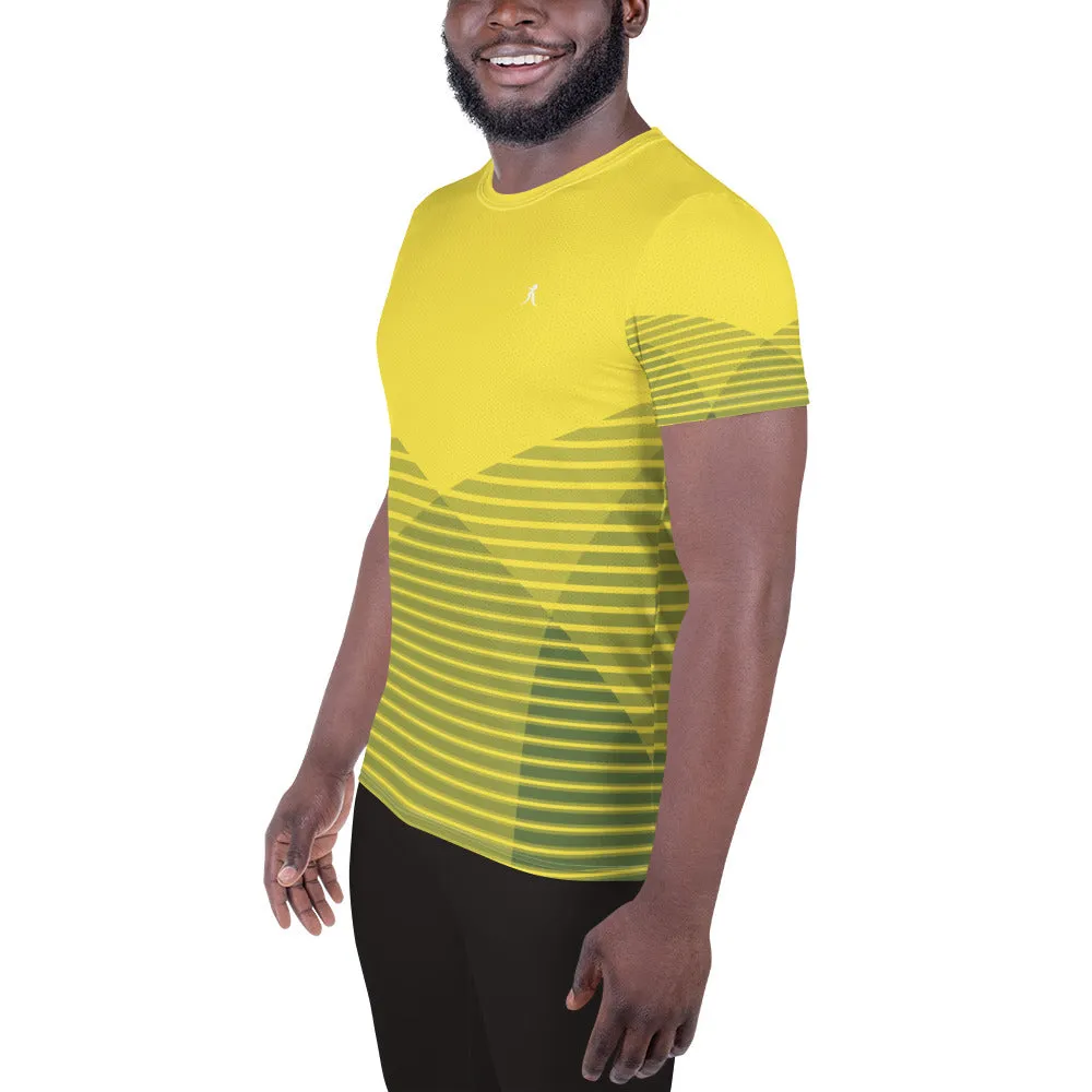 Men's Yellow Athletic T-shirt