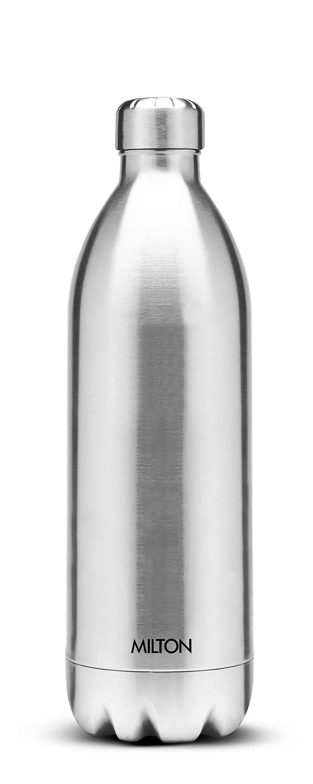 Milton Thermosteel Plain Lid Flask, 500 ml, Steel Plain & Milton Bottle Thermosteel Stainless Steel Duo 1800ml Water Bottle with Jacket 24 Hours Hot or Cold