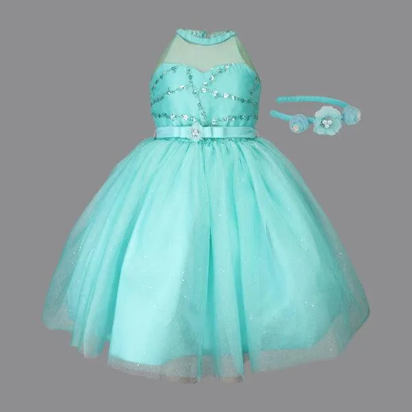 MINT GREEN TULLIE WITH HAIR BOW FOR GIRLS