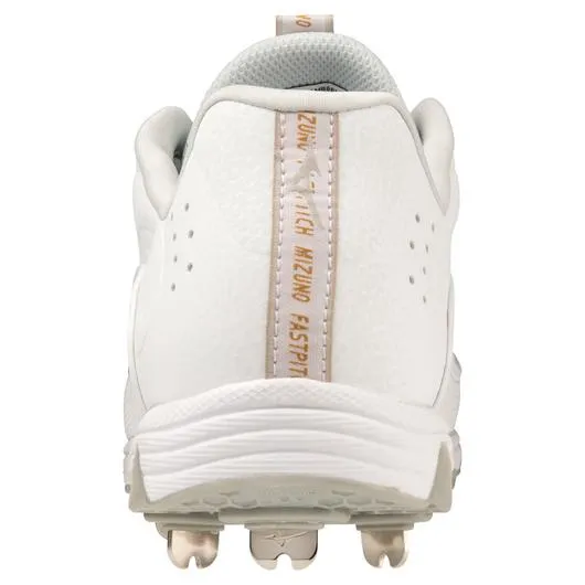 Mizuno 9 Spike Swift 8 Low Women’s Metal Softball Cleat - White