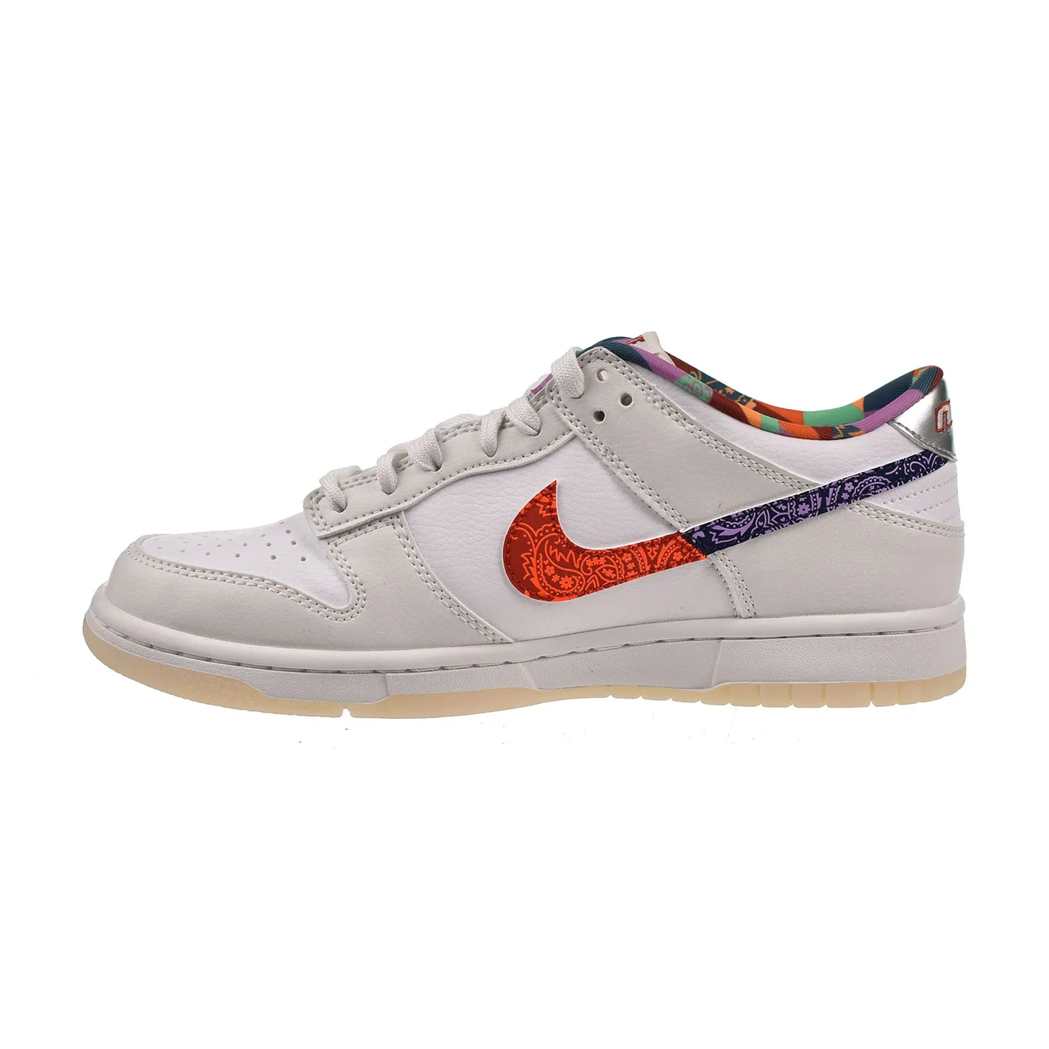 Nike Dunk Low (GS) Big Kids' Shoes White-Multi-Color Paisley