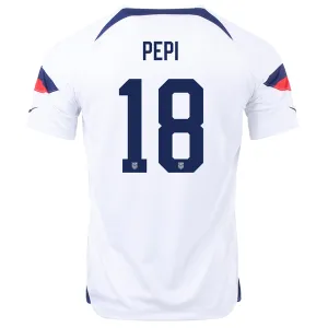 Nike United States Ricardo Pepi Home Jersey 22/23 (White/Loyal Blue)