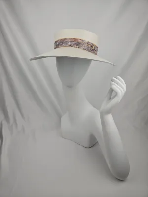 Off-White "LadyEVA" Visor Hat with Marbled Browns Style Band