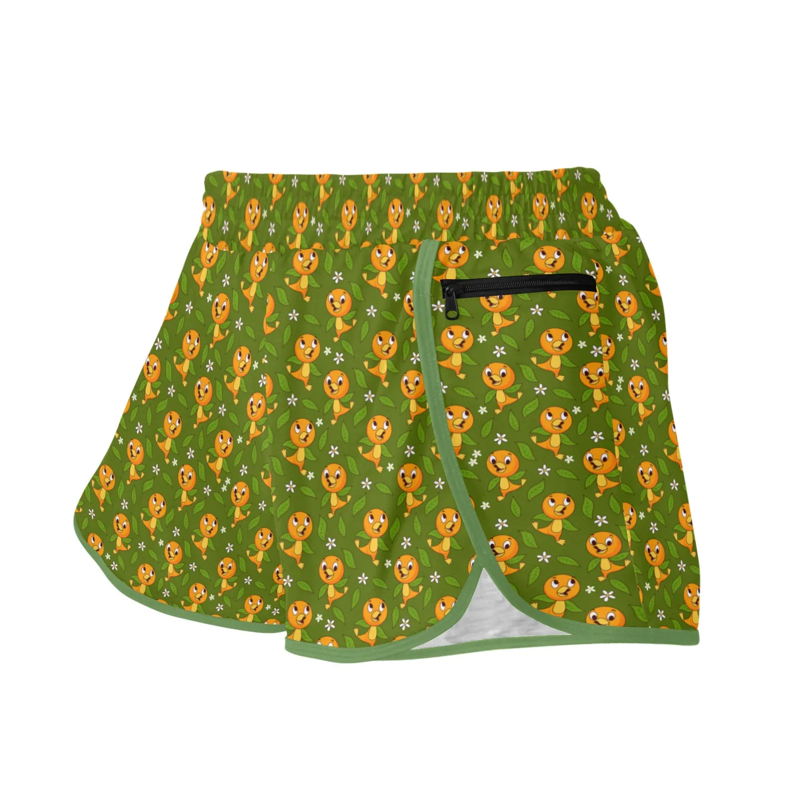 Orange Bird Women's Athletic Sports Shorts