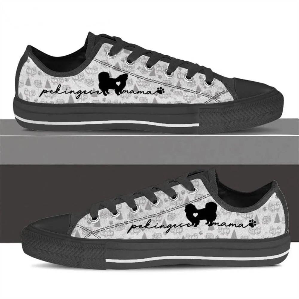 Pekingese Low Top Shoes - Dog Walking Shoes Men Women, Dog Printed Shoes, Canvas Shoes For Men, Women