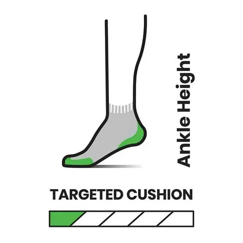 Performance Run Targeted Cushion Ankle Socks - Black