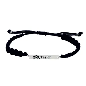 Personalized Engraved Wrestling Bar Rope Bracelet