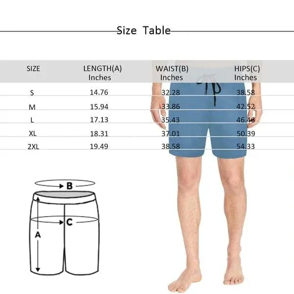 Personalized Name Swim Trunks Flag White Men's Quick Dry Swim Shorts Custom Swimming Trunks for Independence Day