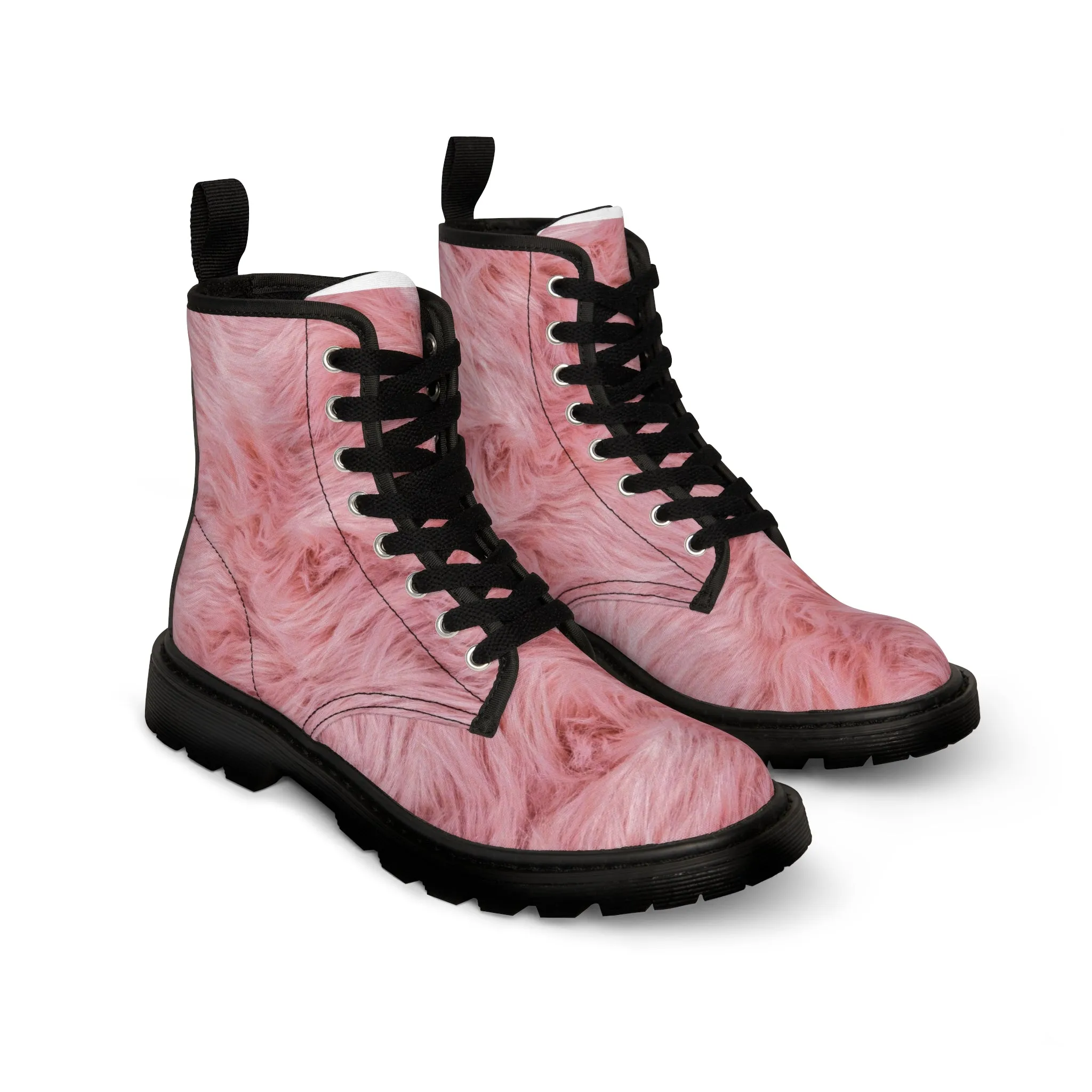 Pink Teddy - Inovax Woman's Canvas Boots