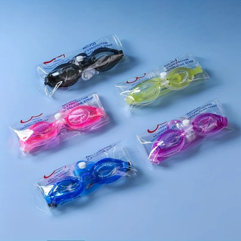 Premium Adult Swim Goggles with Nose Clip  Ear Plugs