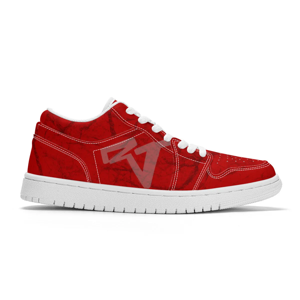 RVT Brand Unisex Low Top Skateboard Sneakers_Red