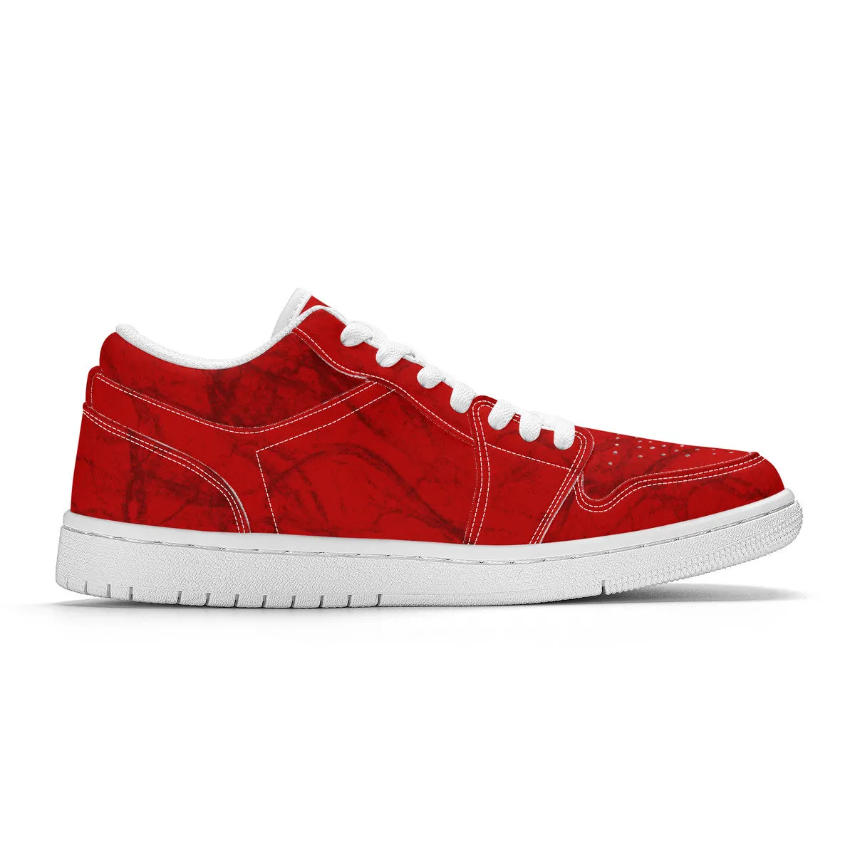 RVT Brand Unisex Low Top Skateboard Sneakers_Red