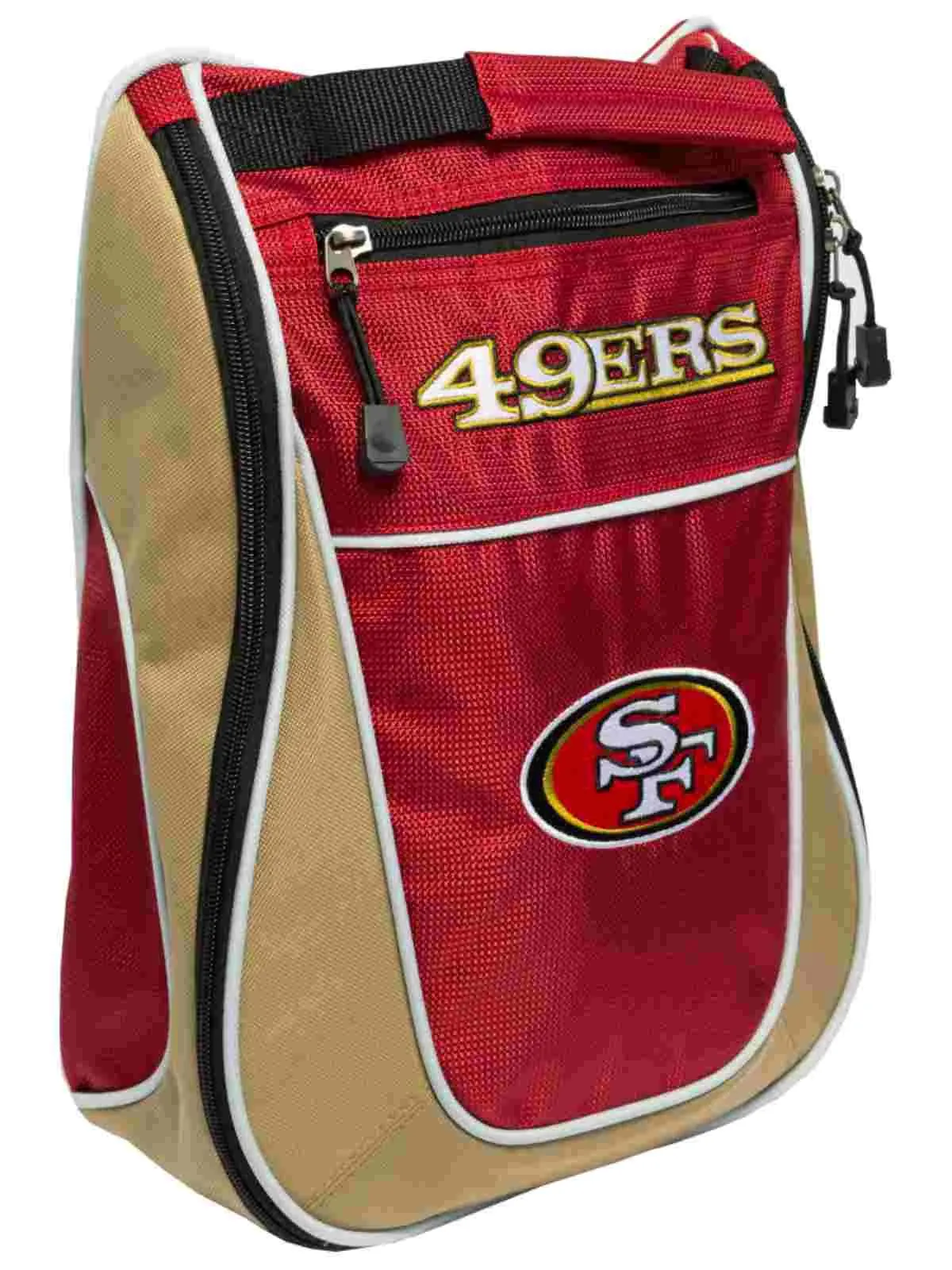 San Francisco 49ers Team Golf Red Gold Zippered Carry-On Golf Shoes Travel Bag