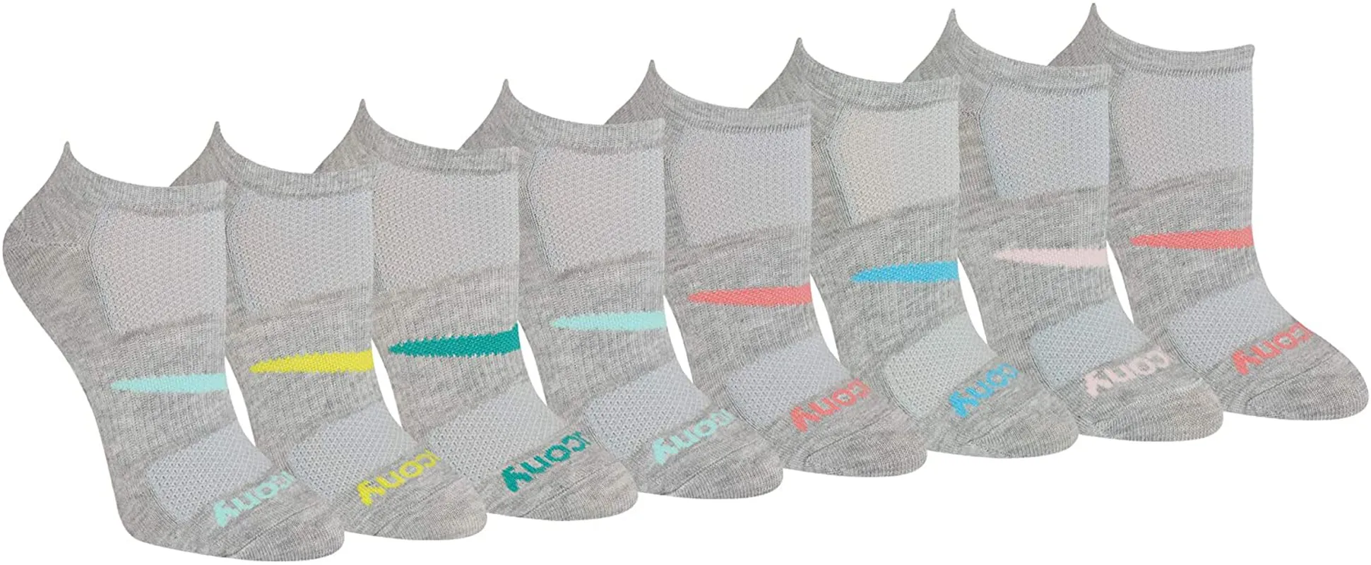 Saucony Women's Performance Super Lite No-show Athletic Running Socks Multipack