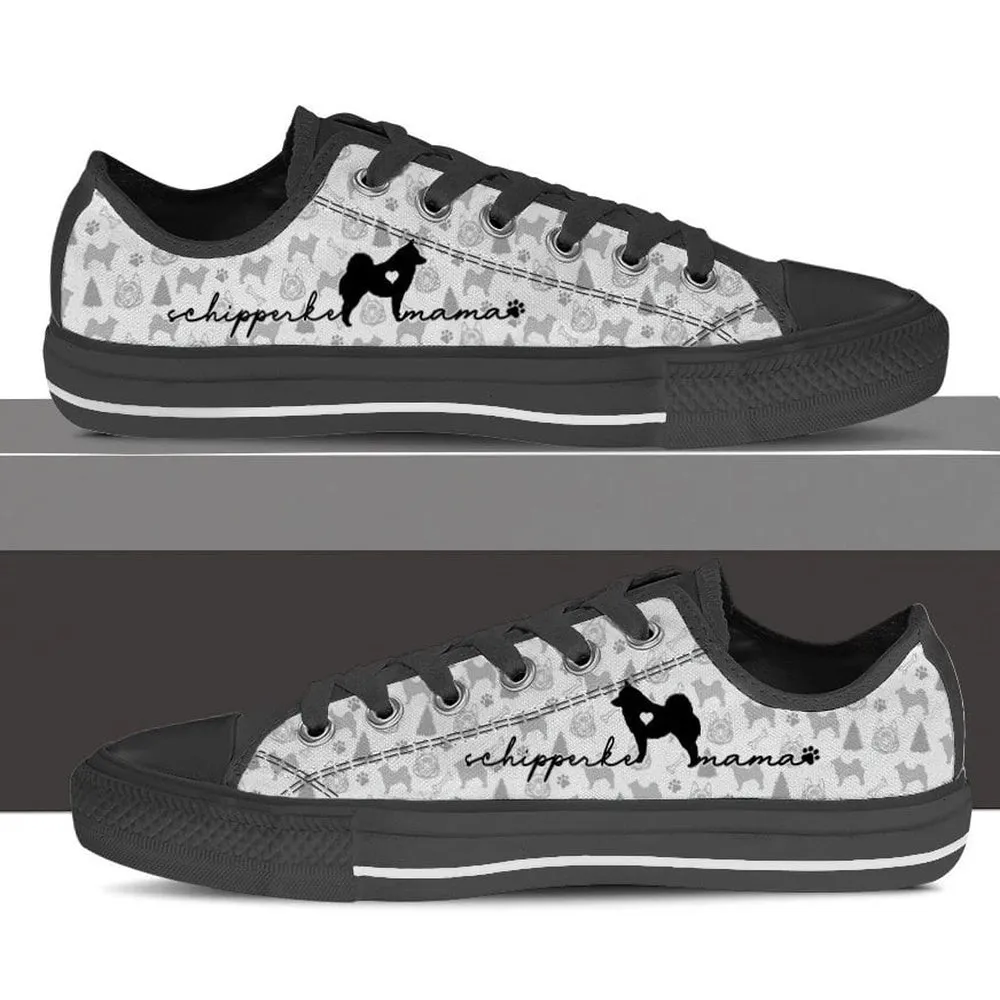 Schipperke Low Top Shoes - Dog Walking Shoes Men Women, Dog Printed Shoes, Canvas Shoes For Men, Women