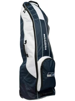 Seattle Seahawks Team Golf Navy Golf Clubs Wheeled Luggage Travel Bag