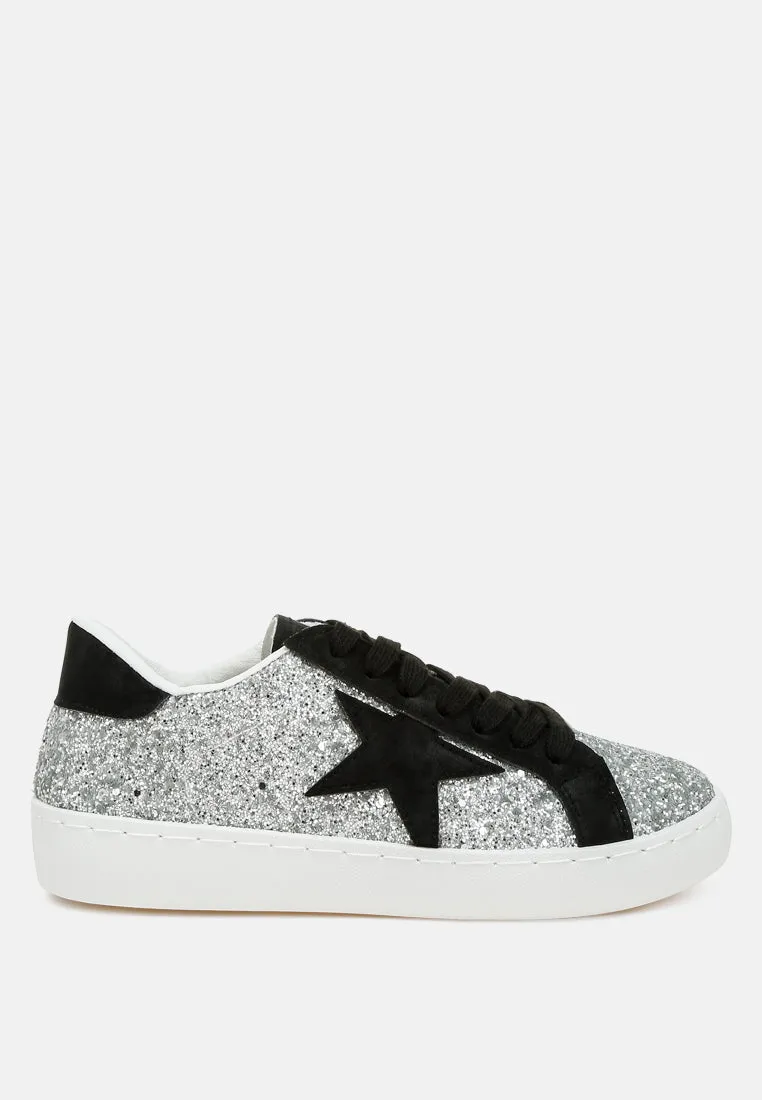 Shinding Glitter Star Chunky Sneakers