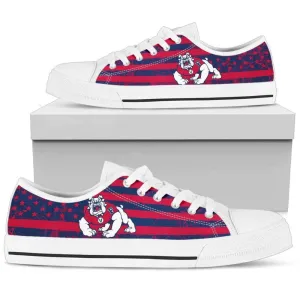 Shop Stylish Fresno State Bulldogs Low Top Shoes, Low Top Sneaker, Low Top Canvas Shoes