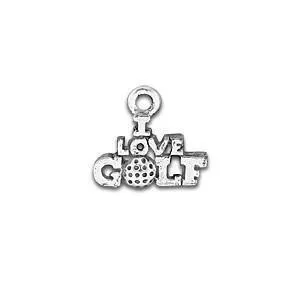 Silver I Love Golf Charm